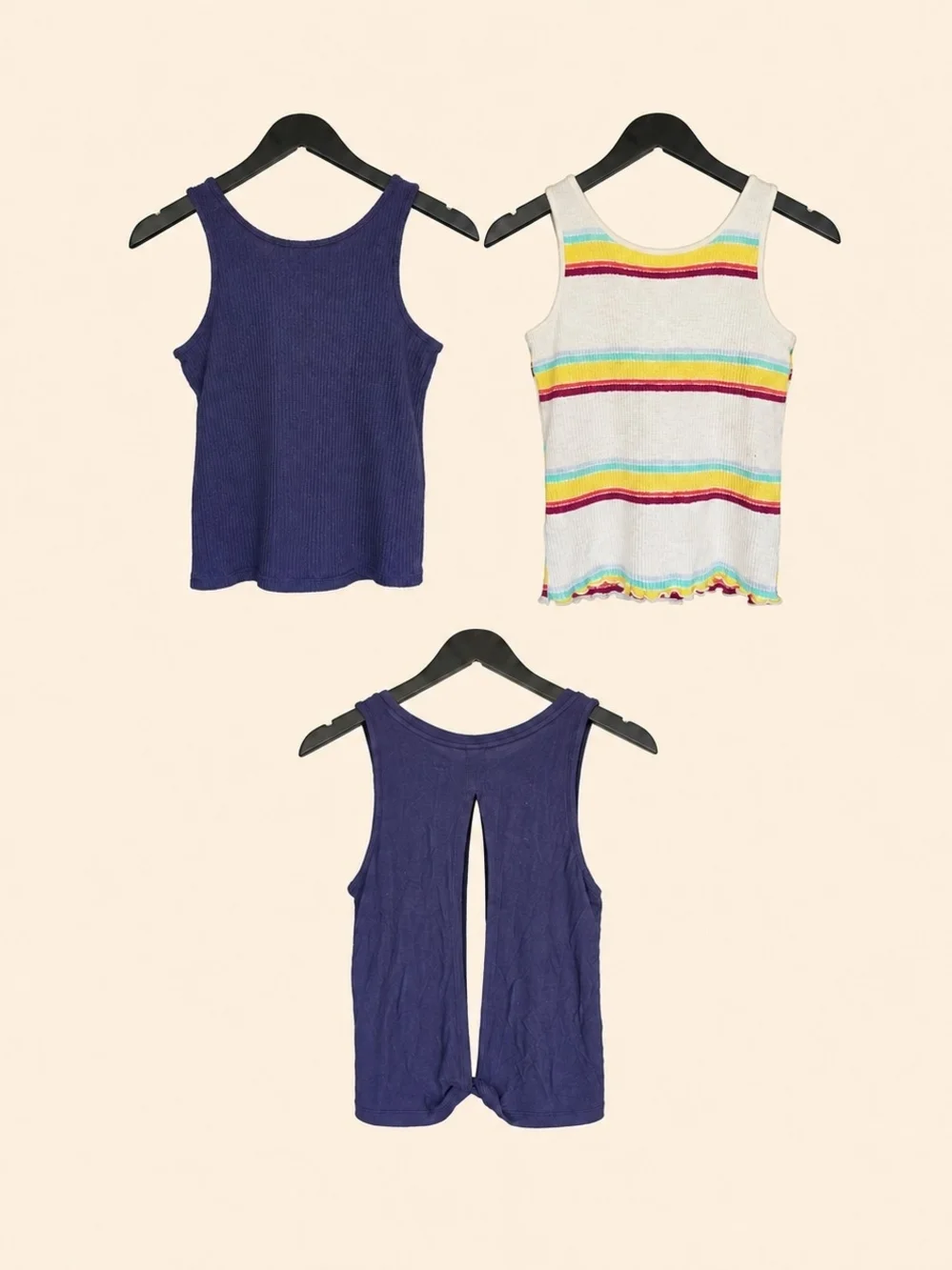 Justice Girls Tank Tops Bundle of 3 Size L 12/14 Ribbed Graphic
